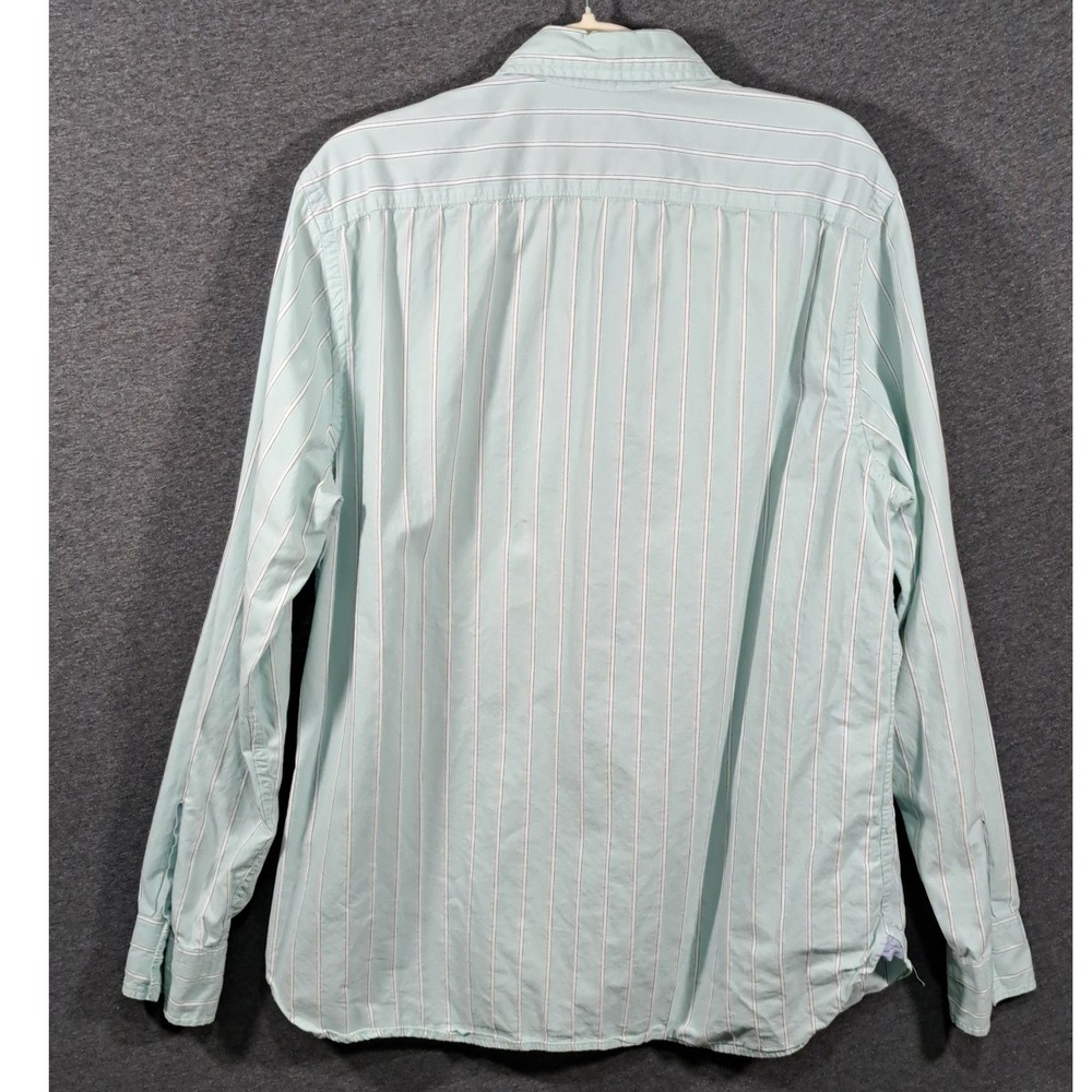 American Eagle Mens Vintage Fit Striped Button Down Shirt Mint Green Small 0668 - Picture 2 of 11